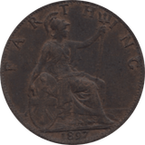 1897 FARTHING 2 ( EF ) 58 - Farthing - Cambridgeshire Coins