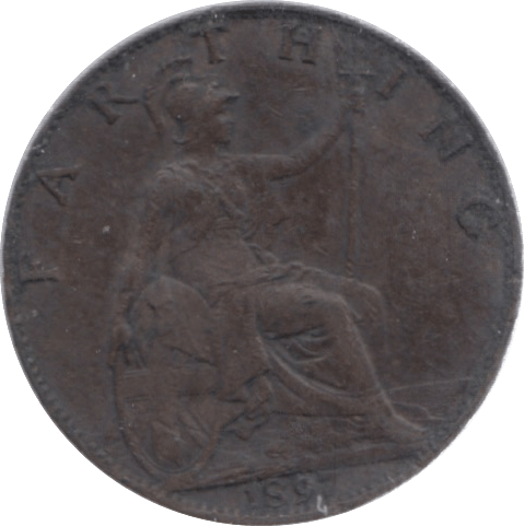 1897 FARTHING ( EF ) 18 - Farthing - Cambridgeshire Coins