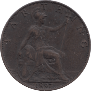 1897 FARTHING ( EF ) 1 - Farthing - Cambridgeshire Coins
