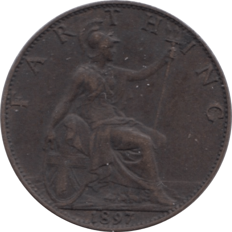 1897 FARTHING ( EF ) 1 - Farthing - Cambridgeshire Coins