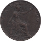 1897 FARTHING ( EF ) 1 - Farthing - Cambridgeshire Coins