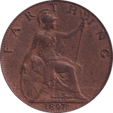 1897 FARTHING ( EF ) - Farthing - Cambridgeshire Coins