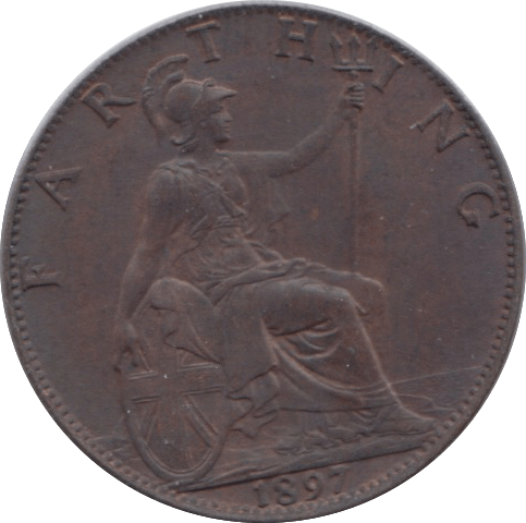 1897 FARTHING ( UNC ) 4 - Farthing - Cambridgeshire Coins