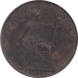 1897 FARTHING ( VF ) - Farthing - Cambridgeshire Coins
