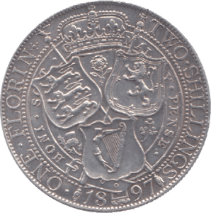 1897 FLORIN ( AUNC ) 6 - Florin - Cambridgeshire Coins
