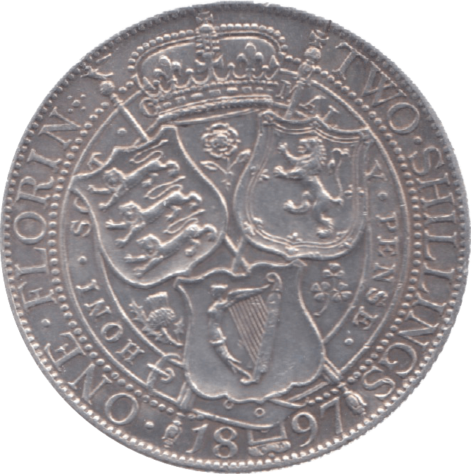 1897 FLORIN ( AUNC ) 6 - Florin - Cambridgeshire Coins