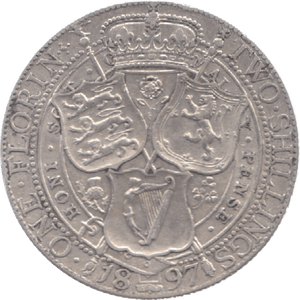 1897 FLORIN ( EF ) 6 - Florin - Cambridgeshire Coins