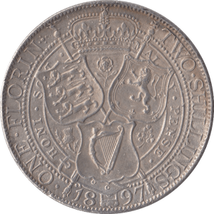 1897 FLORIN ( EF ) - FLORIN - Cambridgeshire Coins