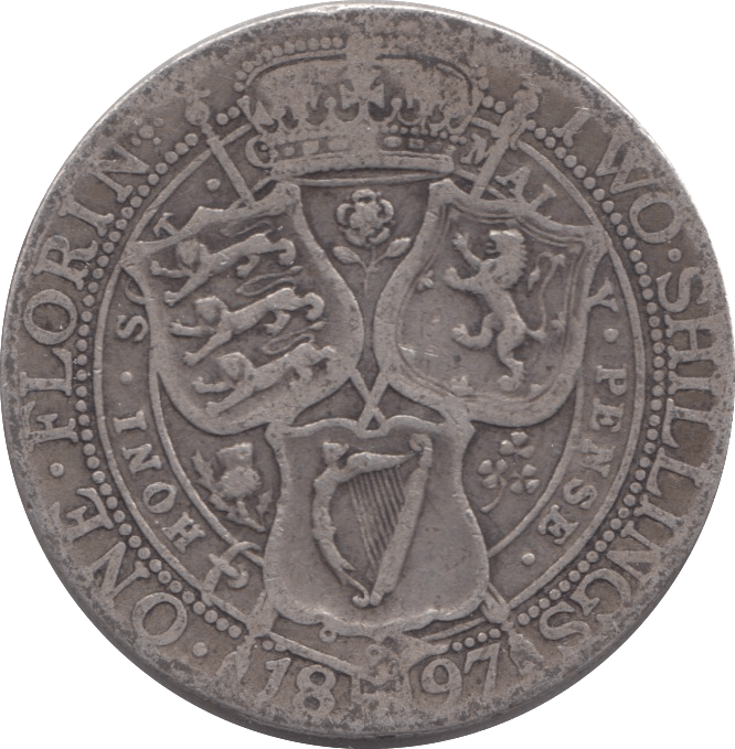 1897 FLORIN ( NF ) 2 - Florin - Cambridgeshire Coins