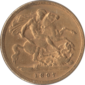 1897 GOLD HALF SOVEREIGN ( GVF ) 2 - Half Sovereign - Cambridgeshire Coins