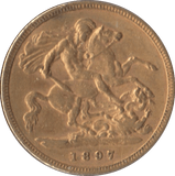 1897 GOLD HALF SOVEREIGN ( GVF ) 2 - Half Sovereign - Cambridgeshire Coins