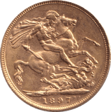 1897 GOLD SOVEREIGN ( AUNC ) - Sovereign - Cambridgeshire Coins