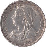 1897 HALFCROWN ( AUNC ) - Halfcrown - Cambridgeshire Coins