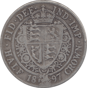 1897 HALFCROWN ( FINE ) 12 - Halfcrown - Cambridgeshire Coins
