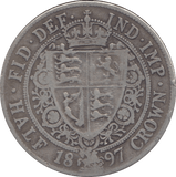 1897 HALFCROWN ( FINE ) 12 - Halfcrown - Cambridgeshire Coins