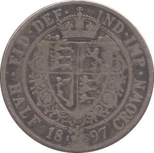 1897 HALFCROWN ( FINE ) 3 - Halfcrown - Cambridgeshire Coins