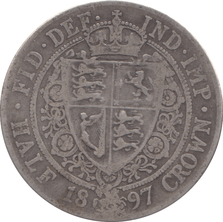1897 HALFCROWN ( FINE ) 5 - HALFCROWN - Cambridgeshire Coins