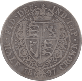 1897 HALFCROWN ( FINE ) 5 - HALFCROWN - Cambridgeshire Coins