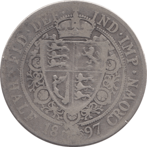 1897 HALFCROWN ( FINE ) 9 - Halfcrown - Cambridgeshire Coins