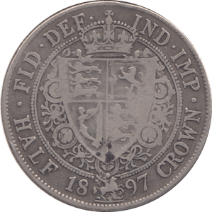 1897 HALFCROWN ( FINE ) - Halfcrown - Cambridgeshire Coins