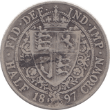 1897 HALFCROWN ( FINE ) - Halfcrown - Cambridgeshire Coins
