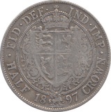 1897 HALFCROWN ( FINE ) - Halfcrown - Cambridgeshire Coins