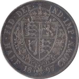 1897 HALFCROWN ( GVF ) - Halfcrown - Cambridgeshire Coins