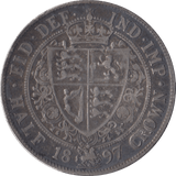 1897 HALFCROWN ( GVF ) - Halfcrown - Cambridgeshire Coins