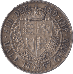 1897 HALFCROWN ( GVF ) - Halfcrown - Cambridgeshire Coins