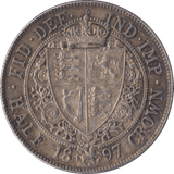 1897 HALFCROWN ( GVF ) - Halfcrown - Cambridgeshire Coins