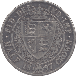 1897 HALFCROWN ( VF ) - Halfcrown - Cambridgeshire Coins