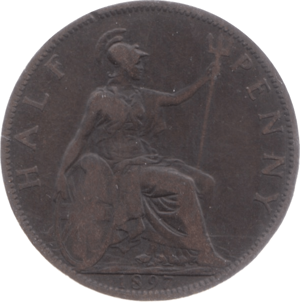 1897 HALFPENNY ( FINE ) 5 - Halfpenny - Cambridgeshire Coins