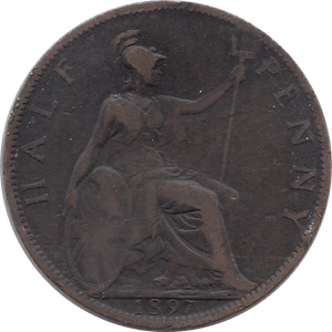 1897 HALFPENNY ( FINE ) - Halfpenny - Cambridgeshire Coins