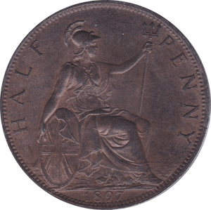 1897 HALFPENNY ( UNC ) - Halfpenny - Cambridgeshire Coins
