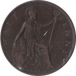 1897 HALFPENNY ( VF ) - Halfpenny - Cambridgeshire Coins