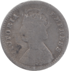 1897 INDIA SILVER 2 ANNAS - SILVER WORLD COINS - Cambridgeshire Coins