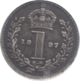 1897 MAUNDY PENNY ( EF ) 22 - Maundy Coins - Cambridgeshire Coins