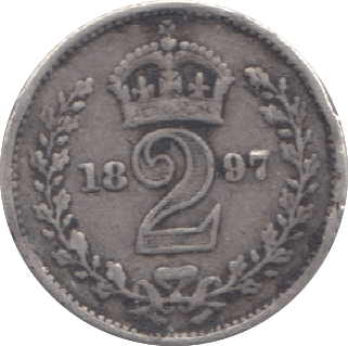 1897 MAUNDY TWO PENCE ( VF ) 16 - Maundy Coins - Cambridgeshire Coins