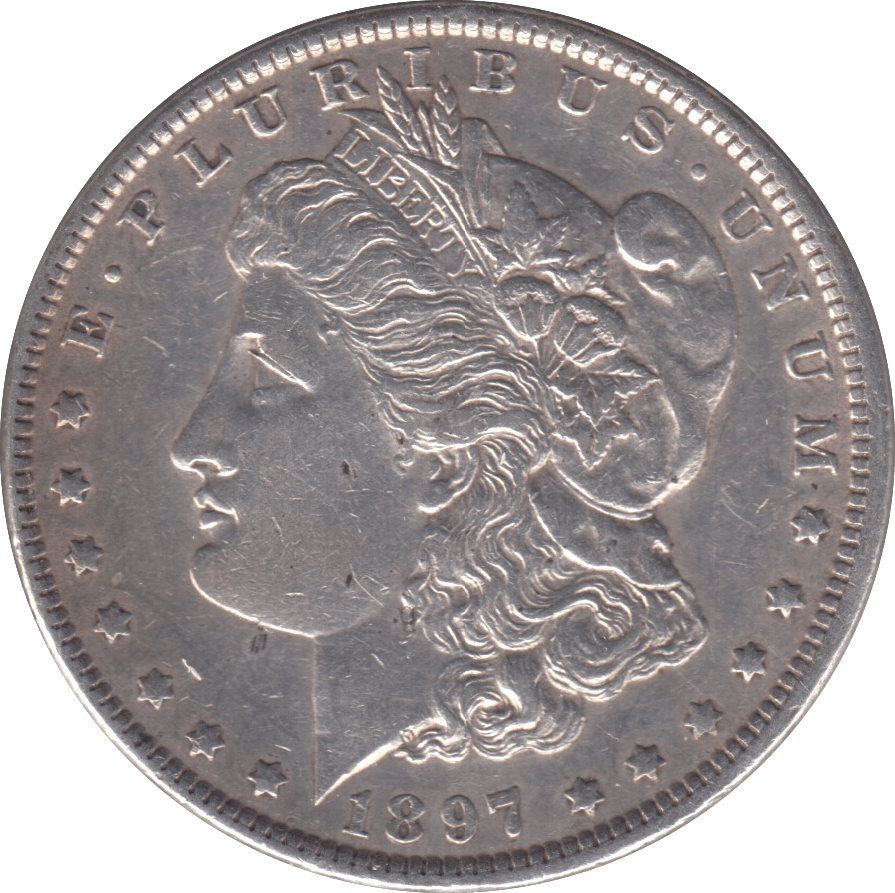 1897 MORGAN DOLLAR USA - SILVER WORLD COINS - Cambridgeshire Coins