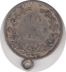 1897 NETHERLANDS 10 CENTS - SILVER WORLD COINS - Cambridgeshire Coins