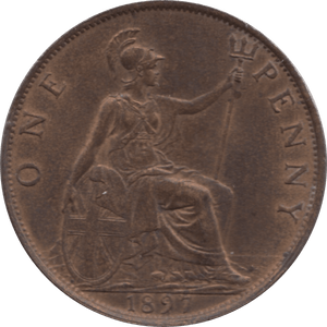 1897 PENNY 1 ( AUNC ) 28 - Penny - Cambridgeshire Coins