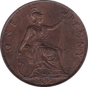1897 PENNY ( AUNC ) - Penny - Cambridgeshire Coins