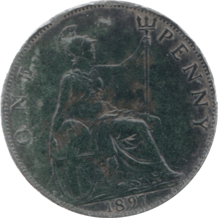 1897 PENNY ( GVF ) 5 - Penny - Cambridgeshire Coins