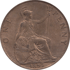 1897 PENNY ( UNC ) A - Penny - Cambridgeshire Coins