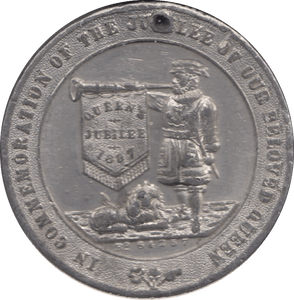 1897 QUEEN VICTORIA DIAMOND JUBILEE MEDALLION 32CM REF 2 - MEDALLIONS - Cambridgeshire Coins
