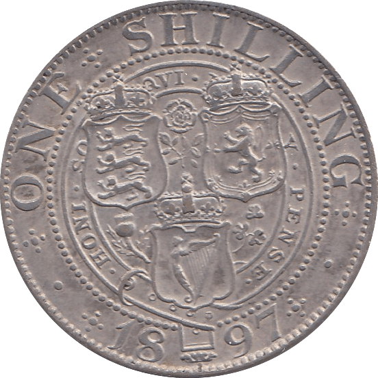 1897 SHILLING ( AUNC ) B - Shilling - Cambridgeshire Coins