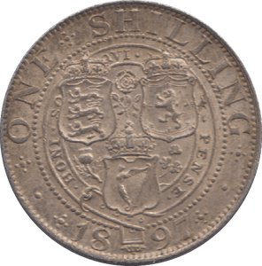 1897 SHILLING ( EF ) 4 - Shilling - Cambridgeshire Coins