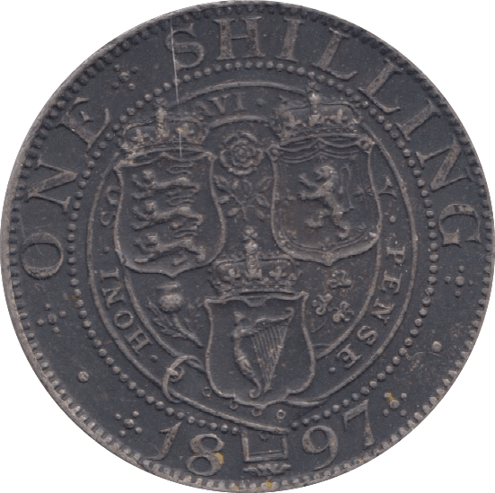 1897 SHILLING ( EF ) 9 - Shilling - Cambridgeshire Coins