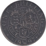 1897 SHILLING ( EF ) 9 - Shilling - Cambridgeshire Coins