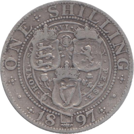 1897 SHILLING ( FINE ) 13 - Shilling - Cambridgeshire Coins